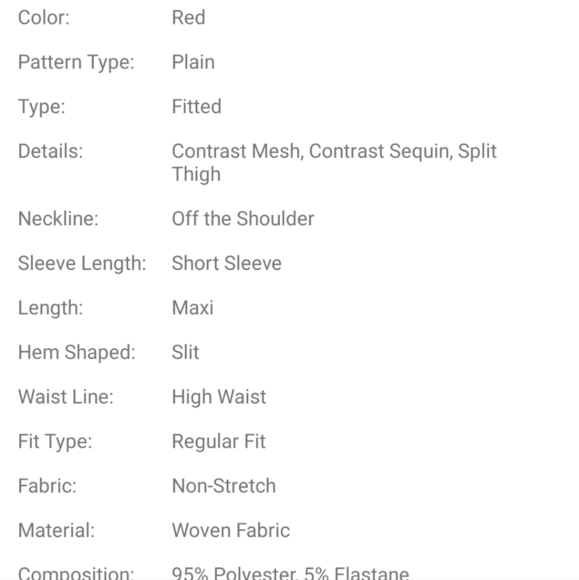 Red,off Shoulder Sleeve, Slit, Sequined/Mesh Mermaid Maxi - Picture 10 of 10